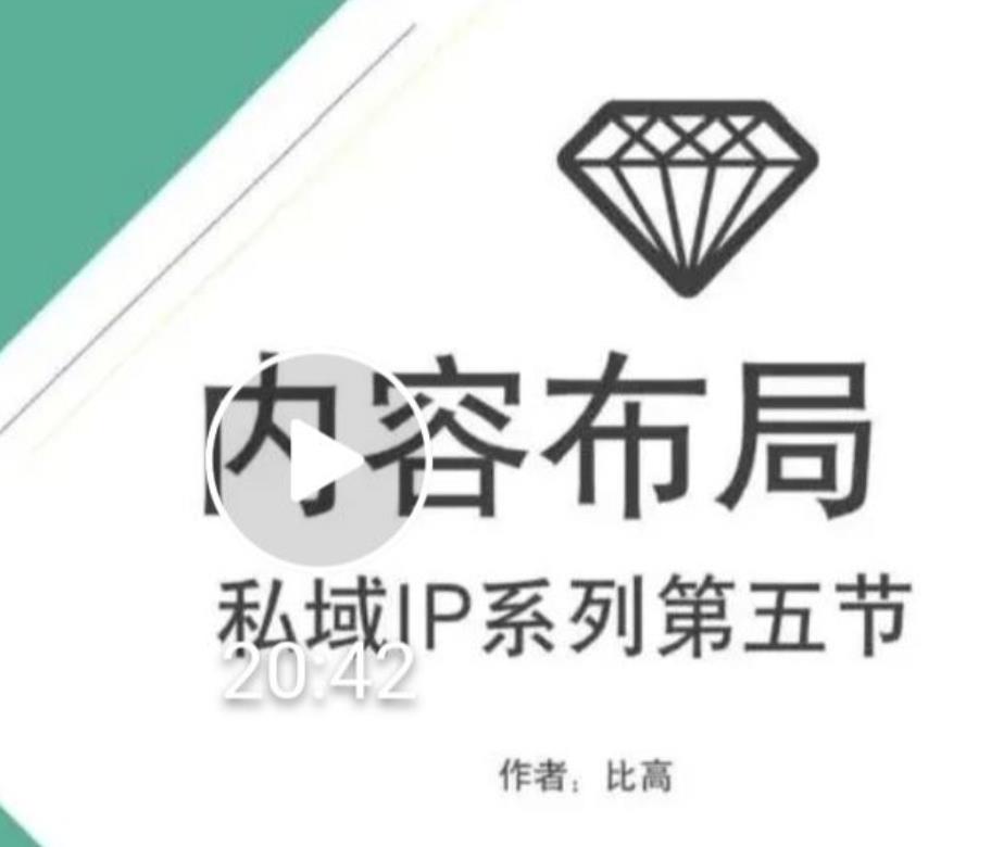 比高私域IP流量变现视频课,6个月10W粉,2235付费会员【完结】-小牛学府
