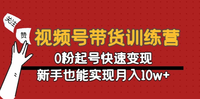 视频号带货训练营:0粉起号快速变现,新手也能实现月入10w+-小牛学府