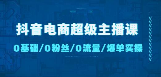 抖音电商超级主播课：0基础、0粉丝、0流量、爆单实操！-小牛学府