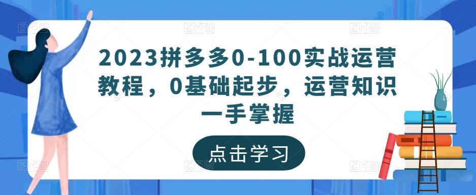 2023拼多多0-100实战运营教程,0基础起步,运营知识一手掌握-小牛学府