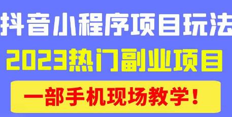 抖音小程序9.0新技巧,2023热门副业项目,动动手指轻松变现-小牛学府