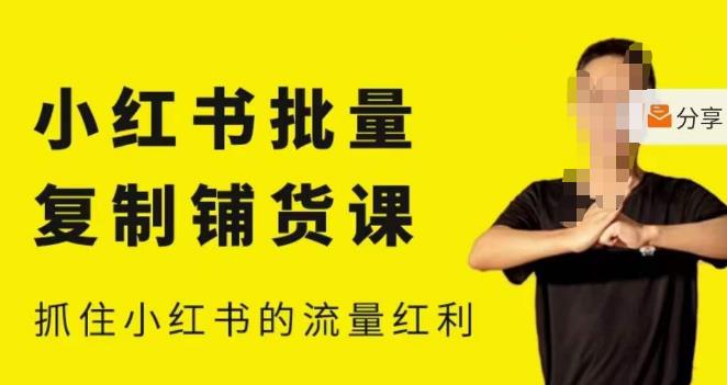 张宾·小红书批量复制铺货课，小红书0-1快速起号变现玩法，抓住小红书的流量红利（更新2023年3月）-小牛学府