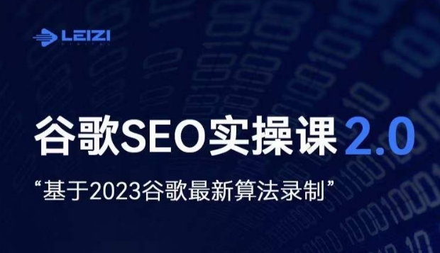 雷子·谷歌SEO 2.0实战课,独立站询盘自由必备,基于2023谷歌最新算法录制-小牛学府