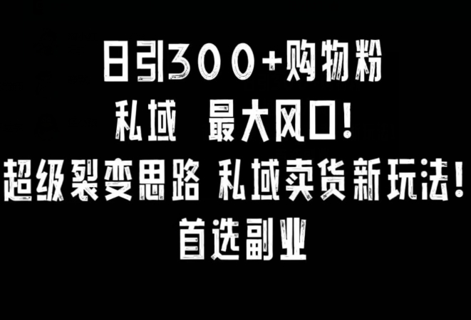 日引300+购物粉，超级裂变思路，私域卖货新玩法，小红书首选副业【揭秘】-小牛学府
