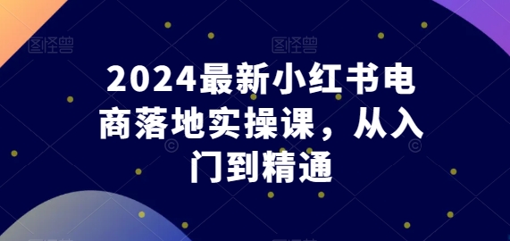 2024最新小红书电商落地实操课,从入门到精通-小牛学府