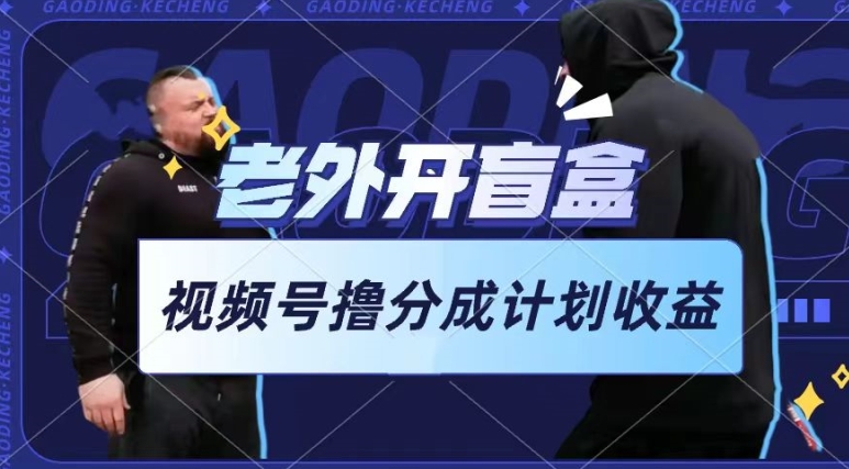 老外开盲盒视频,撸视频号分成计划收益,每天只需一小时,新手小白轻松上手【揭秘】-小牛学府