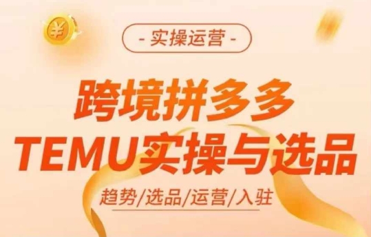 跨境拼多多TEMU实操与选品，多多temu跨境选品运营实操-小牛学府