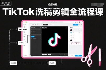 TikTok洗稿剪辑全流程课，PR洗稿剪辑全流程，TK洗稿运营课-小牛学府