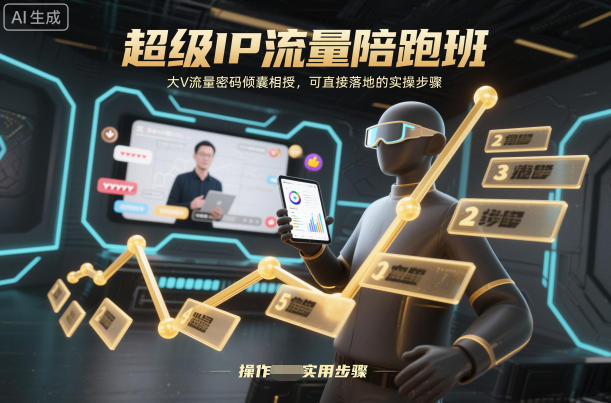 超级IP流量陪跑班，大V流量密码倾囊相授，可直接落地的实操步骤-小牛学府