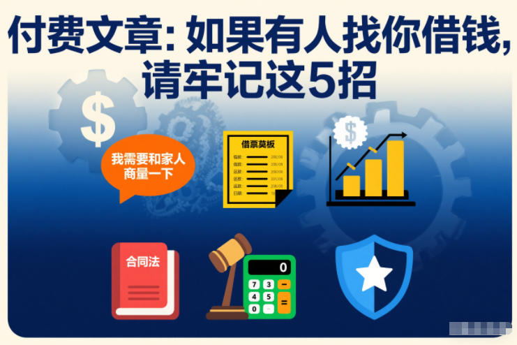 付费文章：如果有人找你借钱，请牢记这5招-小牛学府