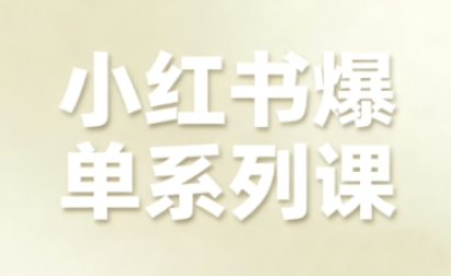 小红书爆单系列课，聚焦小红书电商全链路增长（更新）-小牛学府