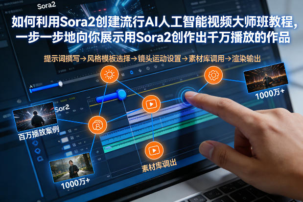 如何利用Sora2创建流行AI人工智能视频大师班，一步一步地向你展示用Sora2创作出千万播放的作品-小牛学府
