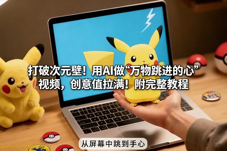 打破次元壁！用AI做【万物跳进手心】视频，创意值拉满！附完整教程-小牛学府