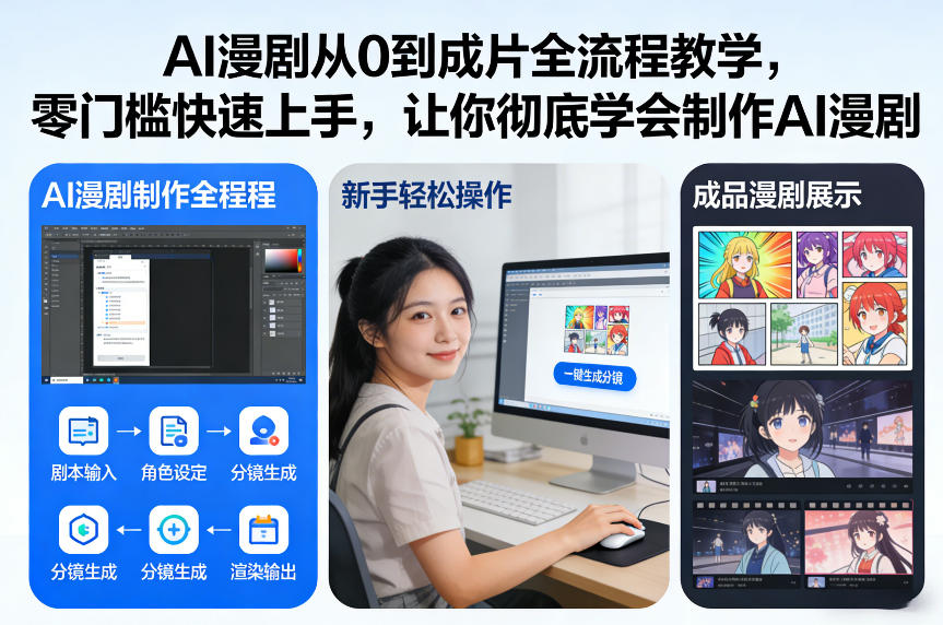 AI漫剧从0到成片全流程教学，零门槛快速上手，让你彻底学会制作AI漫剧【保姆级教程】-小牛学府