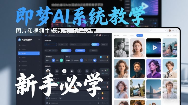 即梦AI系统教学，图片和视频生成技巧，新手必学-小牛学府