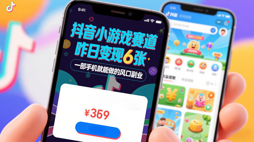 抖音小游戏赛道，昨日变现600+，零基础一部手机就能做的风口副业【揭秘】-小牛学府