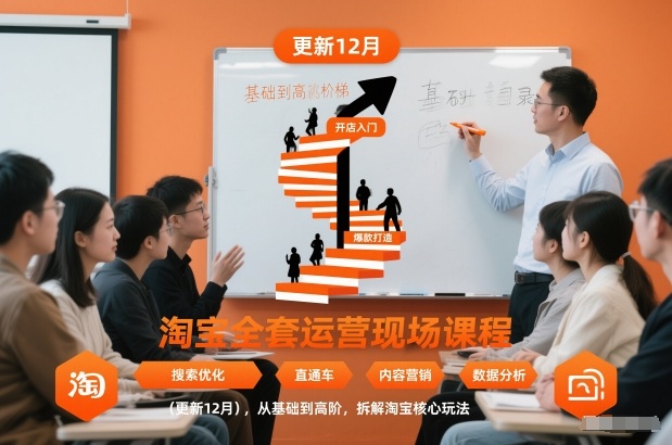 淘宝全套运营现场课程（更新12月），从基础到高阶，拆解淘宝核心玩法-小牛学府