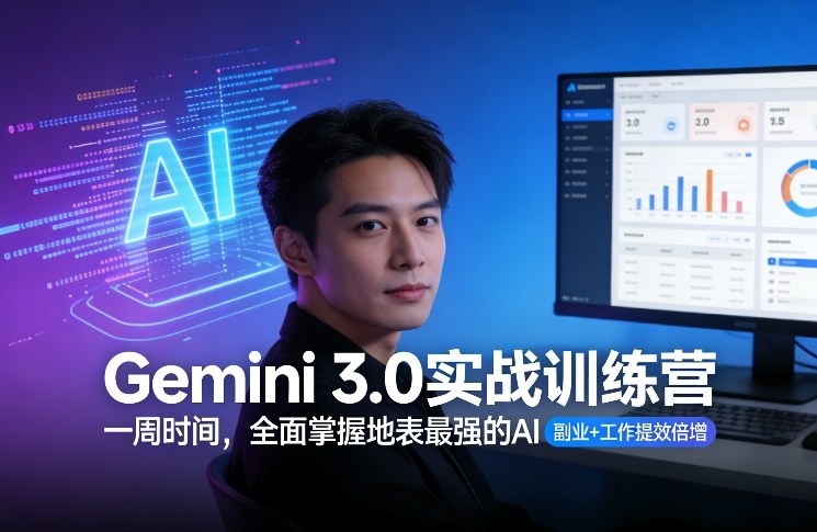 Gemini 3.0实战训练营，一周时间，全面掌握地表最强的AI，副业+工作提效倍增（更新）-小牛学府