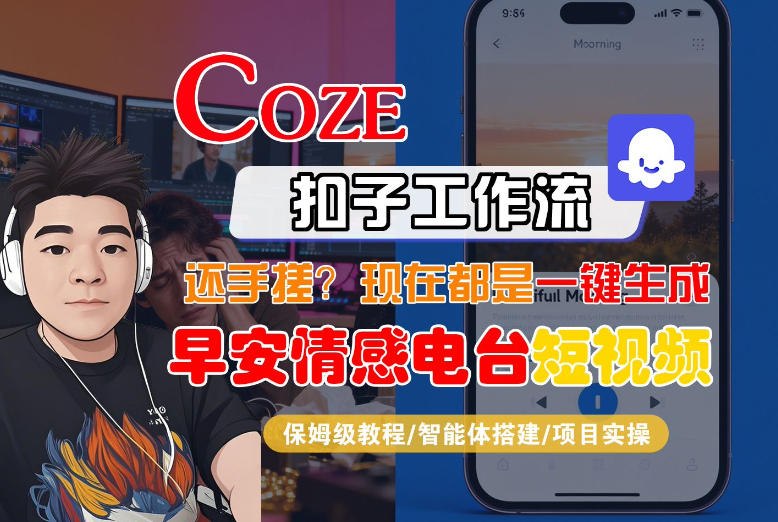 【Coze工作流搭建实操教程】【coze】早安情感电台日签视频还在手动做？用扣子工作流自动生成，省时90%-小牛学府