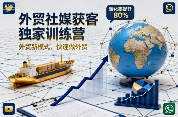 外贸社媒获客独家训练营，外贸新模式，快速做外贸（更新26年2月）-小牛学府