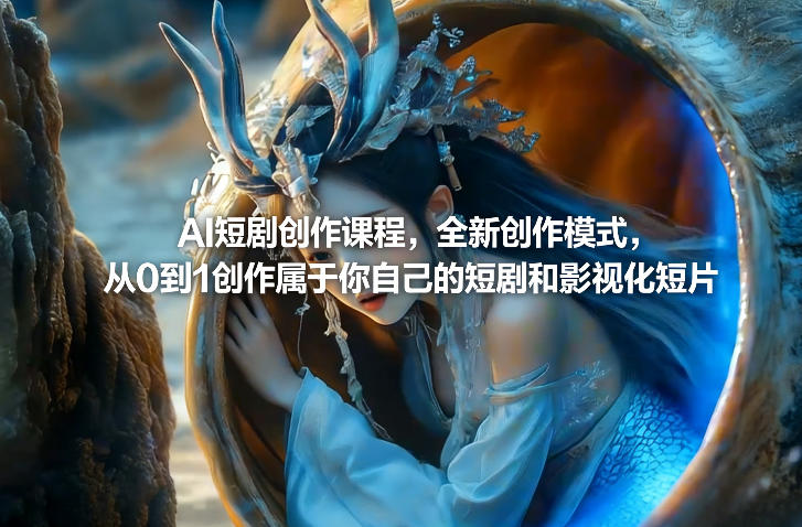 AI短剧创作课程，全新创作模式，从0到1创作属于你自己的短剧和影视化短片-小牛学府