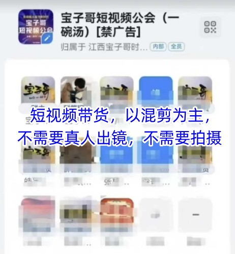 宝子哥头部团队短视频带货，以混剪为主，不需要真人出镜，不需要拍摄【更新26年3月】-小牛学府