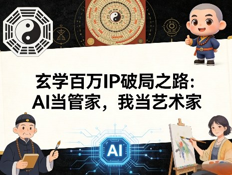 玄学百万IP破局之路：AI当管家，我当艺术家-小牛学府