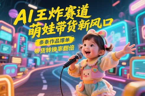 AI王炸赛道，萌娃带货新风口，条条作品爆单，带货转换率翻倍，核心逻辑拆解-小牛学府