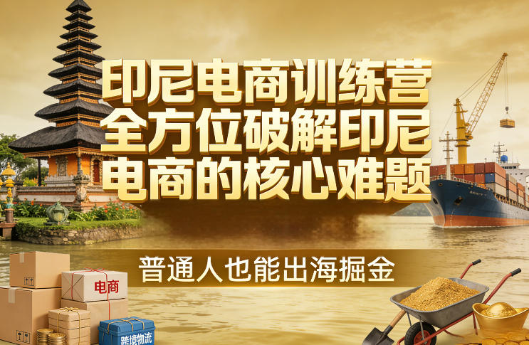 印尼电商训练营，全方位破解印尼电商的核心难题，普通人也能出海掘金-小牛学府