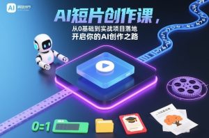AI短片创作课,从0基础到实战项目落地,开启你的AI创作之路(更新0411)-小牛学府