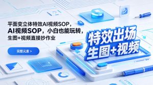(特效出场)平面变立体特效AI视频SOP,小白也能玩转,生图+视频直接抄作业-小牛学府