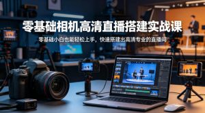 零基础相机高清直播间搭建实战课,小白也能轻松上手,快速搭建出高清专业的直播间-小牛学府