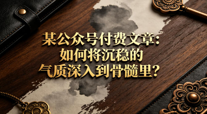 某公众号付费文章：如何将沉稳的气质深入到骨髓里？-小牛学府