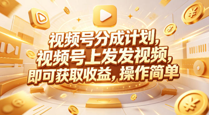 视频号分成计划，599元众筹的Red团队课程，视频号上发发视频，即可获取收益，操作简单-小牛学府