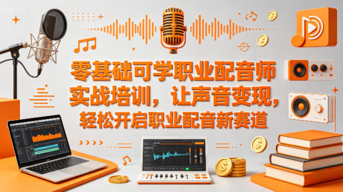 零基础可学职业配音师实战培训，让声音变现，轻松开启职业配音新赛道-小牛学府