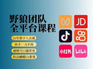 野狼团队2026新版全平台短视频带货教学，打开流量突破口，开始Ai带货（更新26年4月25日）-小牛学府
