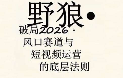 野狼团队·多平台实操运营课，覆盖AI口播、服装、好物、漫剪等热门玩法（更新4月29日）-小牛学府