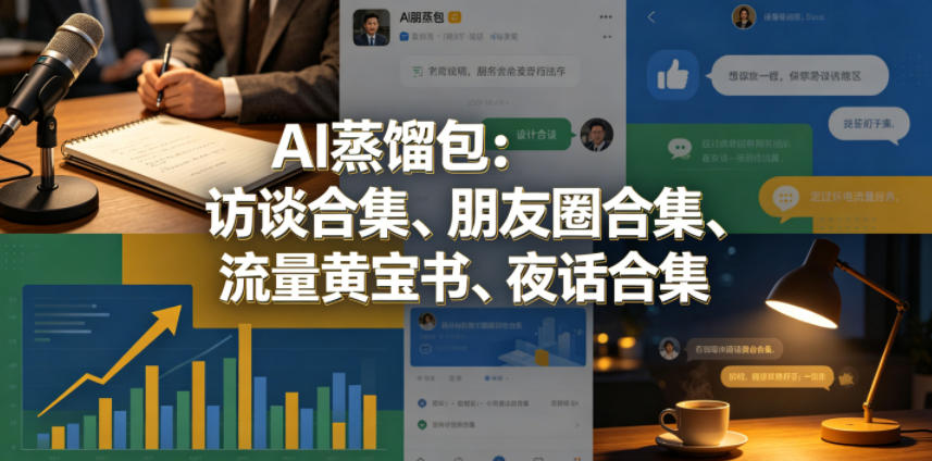AI蒸馏包：访谈合集、朋友圈合集、流量黄宝书、夜话合集【文档】-小牛学府