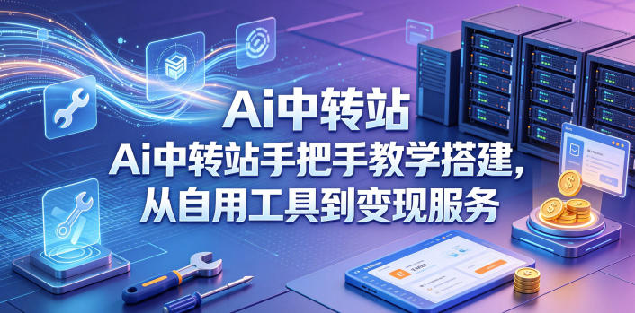 Ai中转站手把手教学搭建，从自用工具到变现服务-小牛学府
