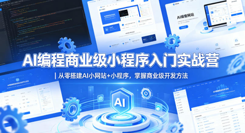 AI编程商业级小程序入门实战营｜从零搭建AI小网站+小程序，掌握商业级开发方法-小牛学府