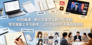 AI创编课,教你写爆款短剧与AI漫剧,学完就能上手写剧本,让你的AI创作不再自娱自乐-小牛学府
