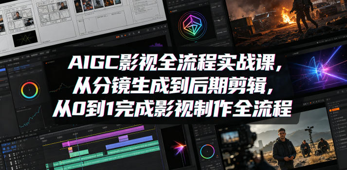 AIGC影视全流程实战课，从分镜生成到后期剪辑，从0到1完成影视制作全流程-小牛学府
