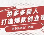 拼多多新人打造爆款创业课:快速引流持续出单,适用于所有新人-小牛学府