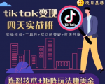 tiktok变现四天实战班，连怼技术+矩阵玩法赚美金！价值998元-小牛学府