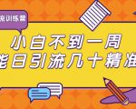 清和行记引流训练营：小白不到一周便能日引流几十精准粉-小牛学府