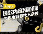 【毒舌电影合伙人亲授】抖音爆款内容涨粉课,5000万抖音大号首次披露涨粉机密-小牛学府