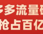 阿杰·拼多多流量破局:如何打黑标,爆款的思路,拼多多流量框架,快速抢占百亿流量-小牛学府