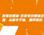 凯哥自媒体·百家号自媒体全套实战赚钱教程，从新手开始，循序渐进，系统的讲解-小牛学府
