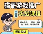 猫哥·游戏推广实战课程，单视频收益达6位数，从0到1成为优质游戏达人-小牛学府