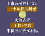 正规挂机项目，支持手机电脑一起挂，支持虚拟机多开，可以挂到老-小牛学府